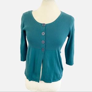 💋3/$20💋Ann Taylor Dark Teal Green Lightweight Knit Blouse